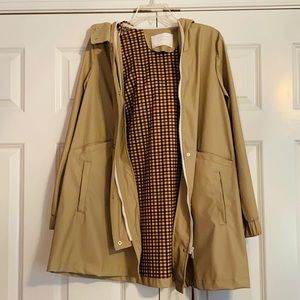 Zara Trench Coat with Checkered Lining NWT